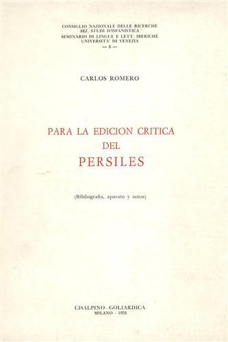 Para la edicion critica del Persiles. (Bibliografia,aparato y notas).