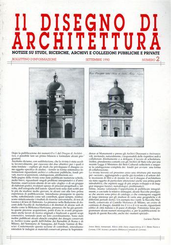 Il disegno di architettura. Anno I, n.2. Notizie su studi, …