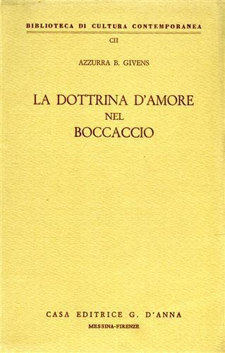 La dottrina d'amore nel Boccaccio.