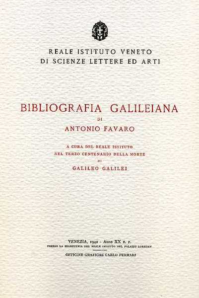 Bibliografia Galileiana.