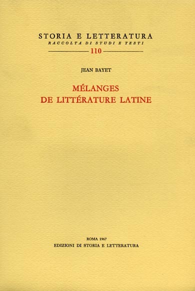 Mélanges de littérature latine.