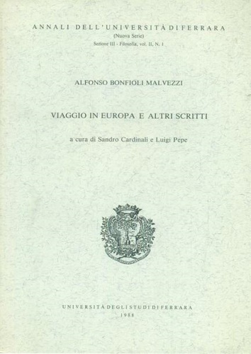 Viaggio in Europa e altri scritti.