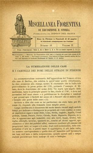 La numerazione delle case e i cartelli dei nomi delle …