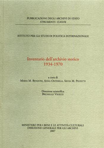 Inventario dell'Archivio Storico 1934- 1970.