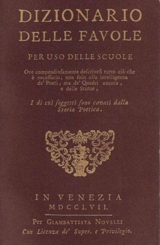Dizionario delle Favole per uso delle scuole.
