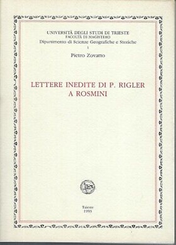 Lettere inedite di P. Rigler a Rosmini.