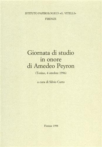 Giornata di studio in onore di Amedeo Peyron.