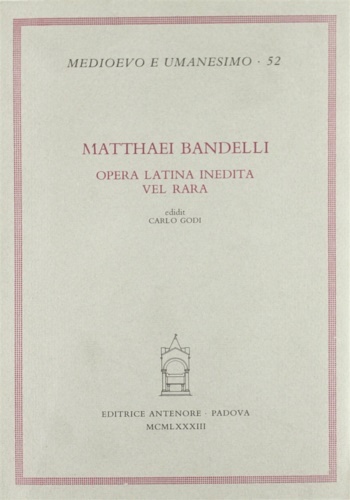 Opera latina inedita vel rara.