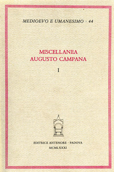Miscellanea. Augusto Campana.