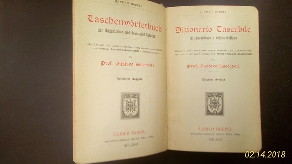 Dizionario tascabile italiano-tedesco e tedesco-italiano.Edizione riveduta.