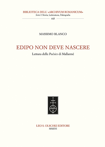 Edipo non deve nascere. Lettura delle Poésies di Mallarmé.