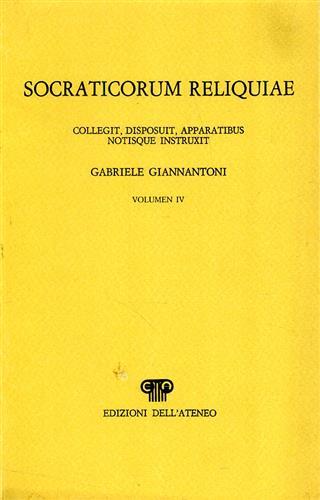 Socraticorum Reliquiae. Vol.IV:Conspectus librorum. Index fontium. Index nominum.