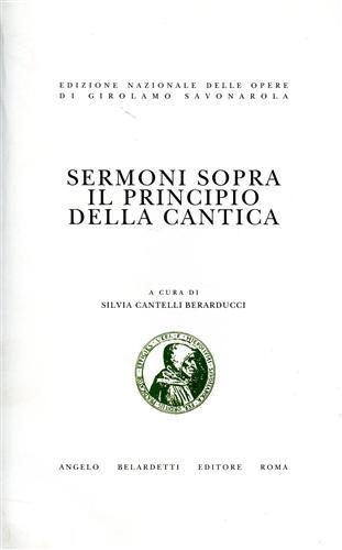 Sermoni sopra il principio della cantica.