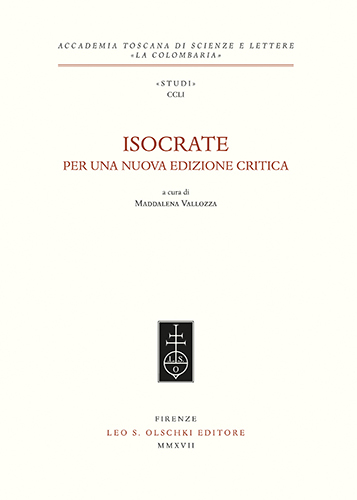 Isocrate. Per una nuova edizione critica.