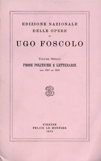 Prose Politiche e letterarie dal 1811 al 1816. Frammenti sul …