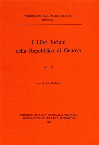 I Libri Iurium della Repubblica di Genova. I/1. Dall'indice: Fonti …