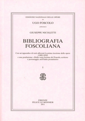 Bibliografia foscoliana.