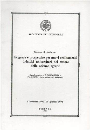 Esigenze e prospettive per nuovi ordinamenti didattici nel settore delle …