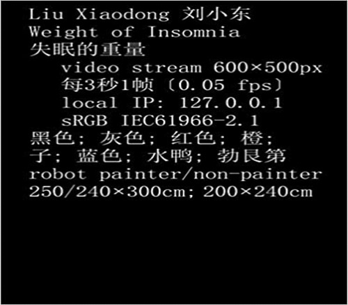 Liu Xiaodong: Weight of Insomnia.
