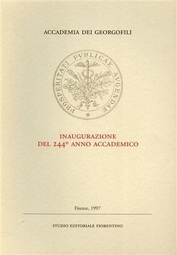 Inaugurazione del 244° Anno Accademico.