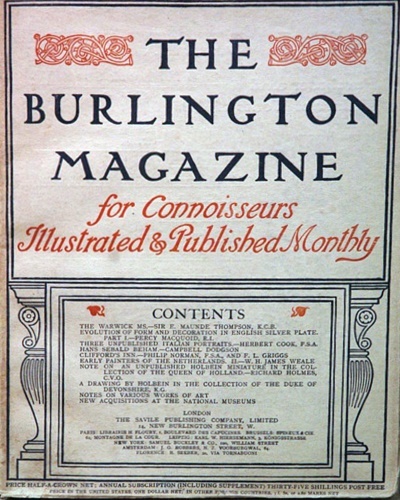 The Burlington Magazine. Lotto costituito da 375 numeri mensili dal …