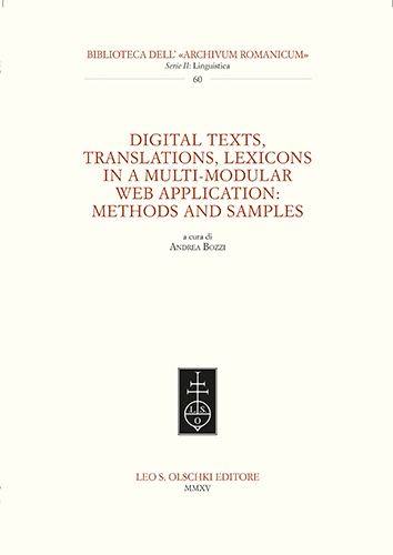 Digital texts, translations, lexicons in a multi-modular web application: methods …