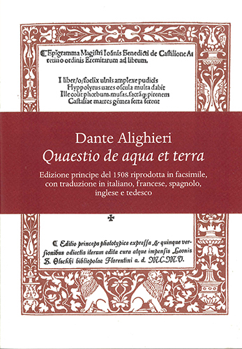 Quaestio de aqua et terra. Edizione principe del 1508 riprodotta …