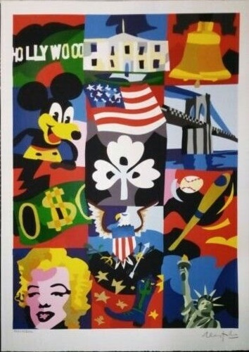 American Dream. Opera grafica di Ugo Nespolo, serigrafia in 32 …