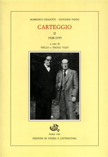 Carteggio. Vol.II:1928-1939.