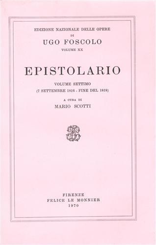 Epistolario. Vol.VII:7 Sett.1816- fine del 1818.