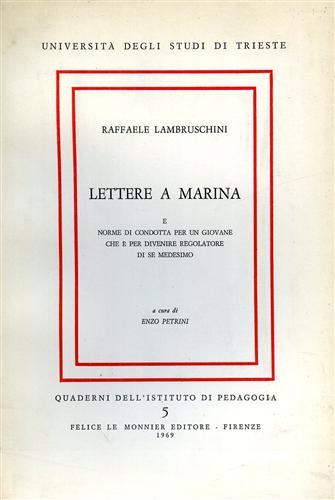 Lettere a Marina e norme di condotta per un giovane …