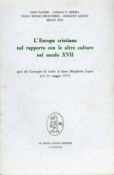 L'Europa cristiana nel rapporto con le altre culture nel secolo …