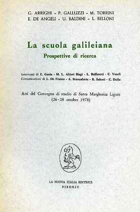 La scuola galileiana. Prospettive di ricerca.