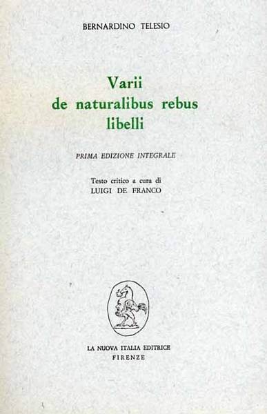 Varii de naturalibus rebus libelli.