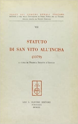 Statuto di San Vito all'Incisa 1379.