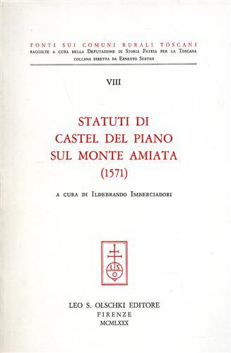 Statuti di Castel del Piano sul Monte Amiata 1571.