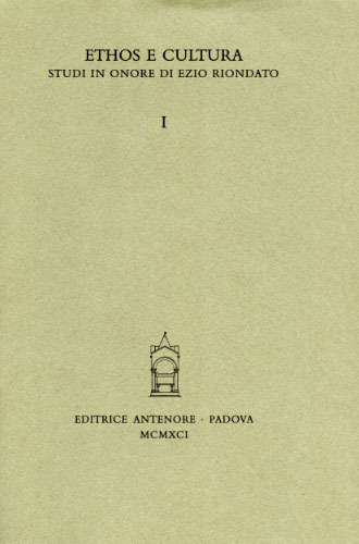 Ethos e cultura. Studi in onore di Ezio Riondato.