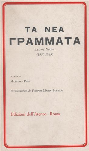 Ta Nea Grammata. Lettere Nuove (1935-1945).