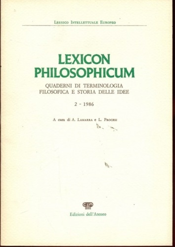 Lexicon philosophicum. N.2, 1986.