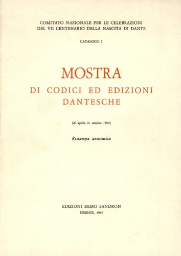 Codici ed edizioni dantesche.