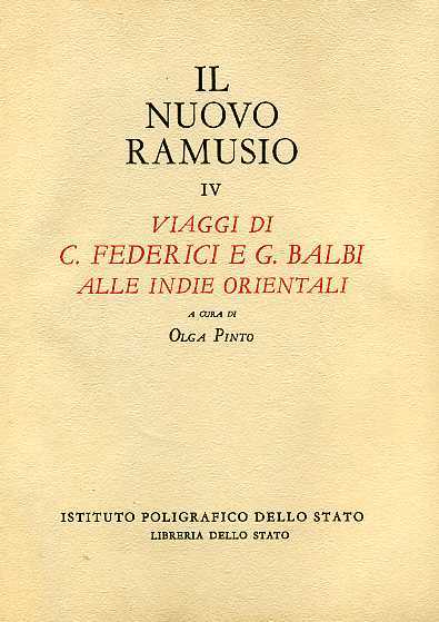 Viaggi di C.Federici e G.Balbi alle Indie Orientali.