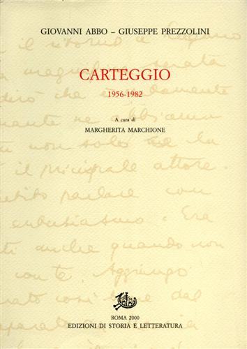 Carteggio 1956-1982.