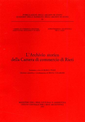 L'Archivio Storico della Camera di Commercio di Rieti.