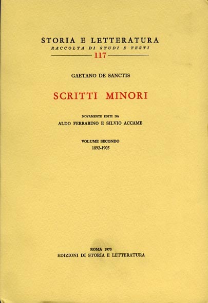 Scritti minori. Vol.II:1892-1905.