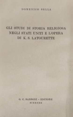 Gli Studi di Storia Religiosa negli Stati Uniti e l'opera …