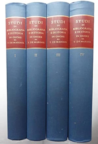 Studi di bibliografia e di storia in onore di Tammaro …