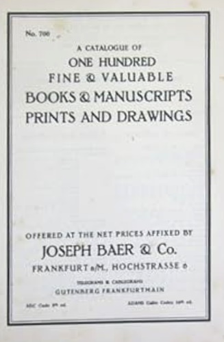 A catalogue of One Hundred fine and valuable Books and …