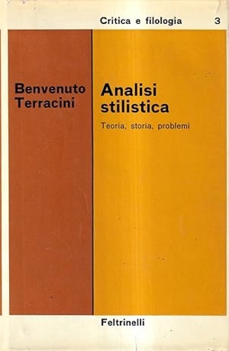 Analisi stilistica. Teoria, storia, problemi.