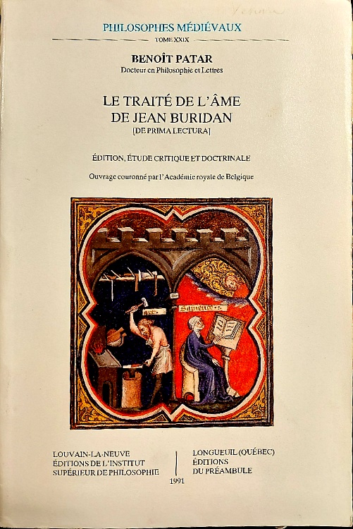 Benoît Patar, Le Traité de l'âme de Jean Buridan [de …