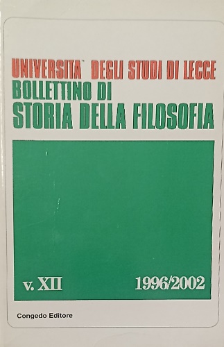 Bollettino di storia della filosofia.